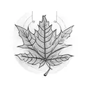 Leaf tattoo design idea