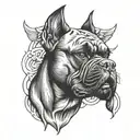 Boxer strength and honor  tattoo design idea