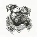 Boxer strength and honor  tattoo design idea