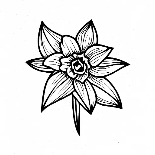 Daffodil for Ashley tattooed by Tritoan Ly , Seventh Day Studio | Tatouage  fleur, Jonquille tatouage, Tatouage orchidee