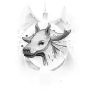 Jesus surrounded by symbols of Arkansas tattoo design idea