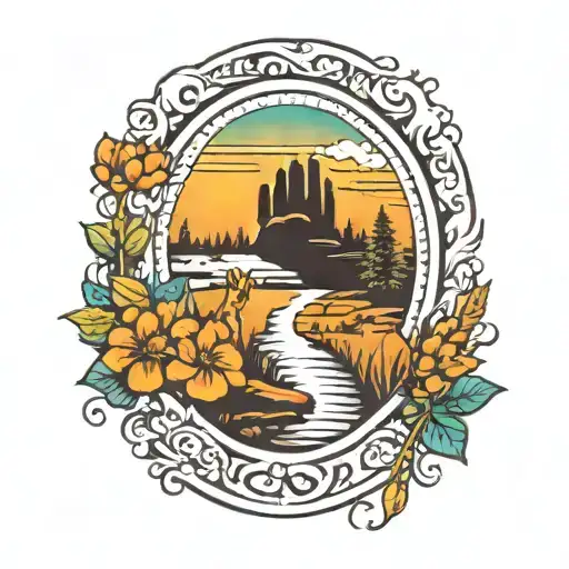 dog paw prints and rainbow bridge   tattoo design idea