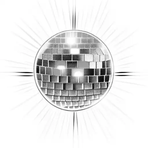 disco ball tattoo design idea