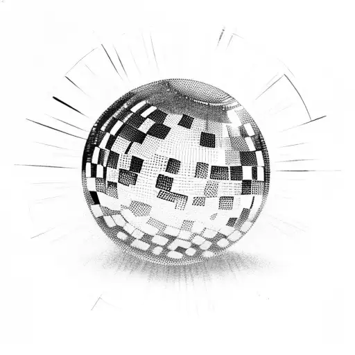 disco ball tattoo design idea