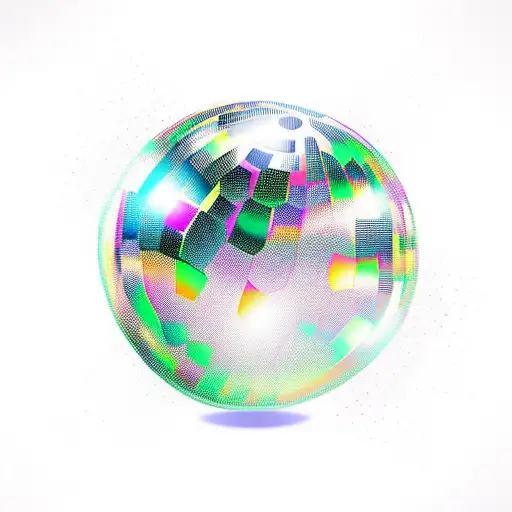 disco ball tattoo design idea