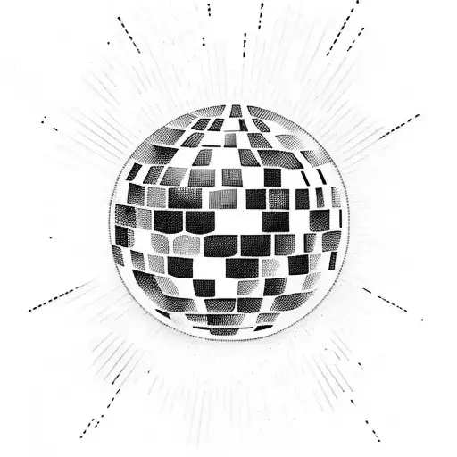 disco ball tattoo design idea