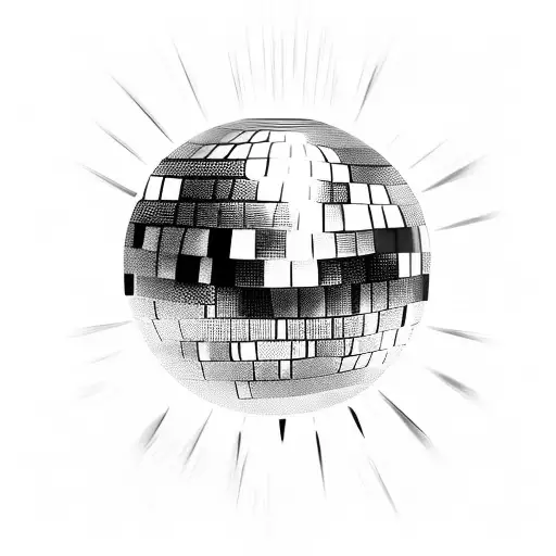 disco ball tattoo design idea