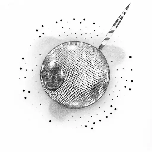 disco ball tattoo design idea