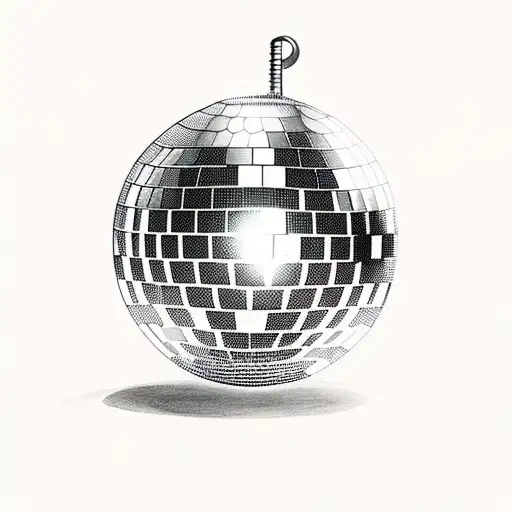 disco ball tattoo design idea