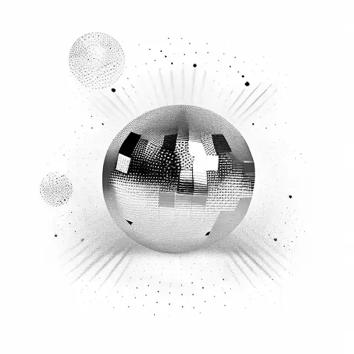 disco ball tattoo design idea