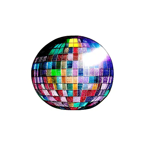 disco ball tattoo design idea