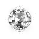 disco ball tattoo design idea