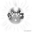 disco ball tattoo design idea