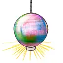 disco ball tattoo design idea