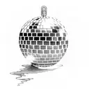 disco ball tattoo design idea