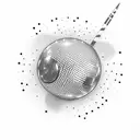 disco ball tattoo design idea