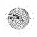 disco ball tattoo design idea