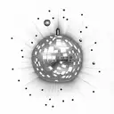 disco ball tattoo design idea