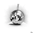 disco ball tattoo design idea