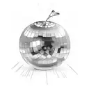 disco ball tattoo design idea