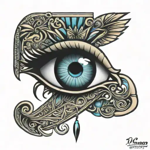Egyptian eye tattoo tattoo design idea