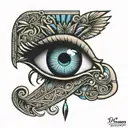Egyptian eye tattoo tattoo design idea