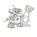 Wall-E and Tazmanian Devil tattoo design idea