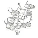 Wall-E and Tazmanian Devil tattoo design idea