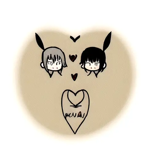 A minimalist tattoo showing friends, family and love  tattoo design idea