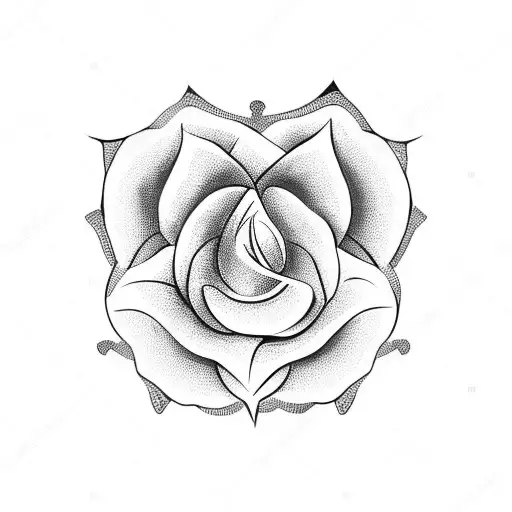 gothic neotribal roses tattoo design idea