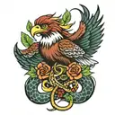 Soared with the eagles and slithered with the snakes tattoo design idea