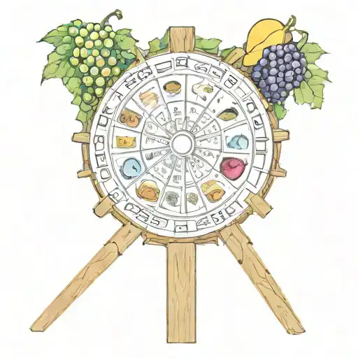 cornucopia wheel of fortune no fruit tattoo design idea