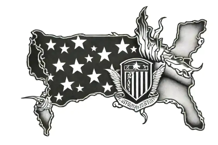 American flag 82nd airborne division tattoo tattoo design idea