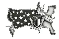 American flag 82nd airborne division tattoo tattoo design idea