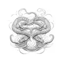 serpiente con flores tattoo design idea