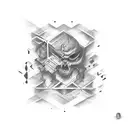 letter faints tattoo design idea