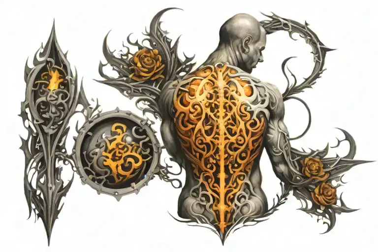 Back tattoo tattoo design idea