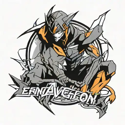 anime evangelion tattoo design idea