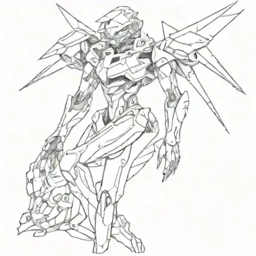 anime evangelion tattoo design idea