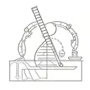 dna and microscope tattoo design idea