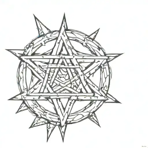 pentagram  tattoo design idea