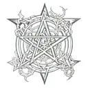 pentagram  tattoo design idea