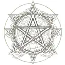 pentagram  tattoo design idea