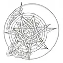 pentagram  tattoo design idea