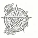pentagram  tattoo design idea
