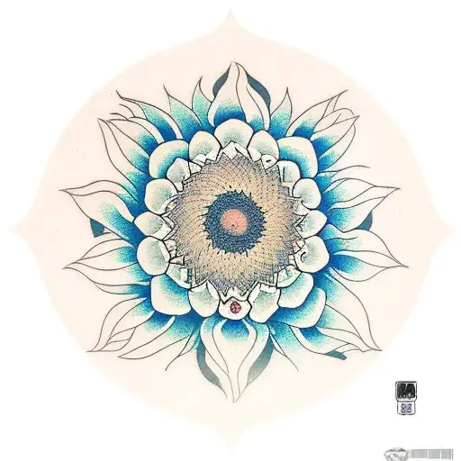 Sunflower tattoo design idea