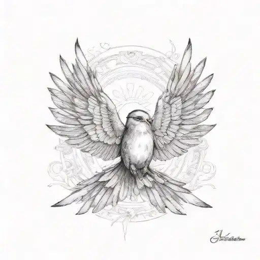 Bird of Hermes  tattoo design idea