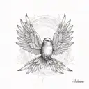 Bird of Hermes  tattoo design idea