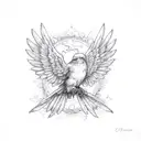 Bird of Hermes  tattoo design idea