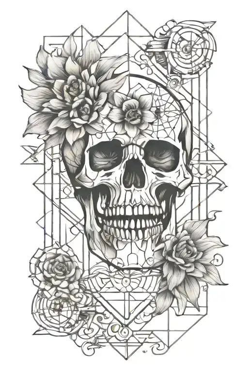 concept tatto design memento mori sign tattoo design idea